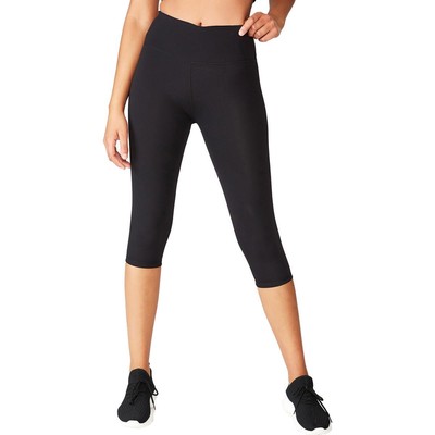 Женские черные однотонные брюки-капри Active Stretch из хлопка Athletic S BHFO 6054