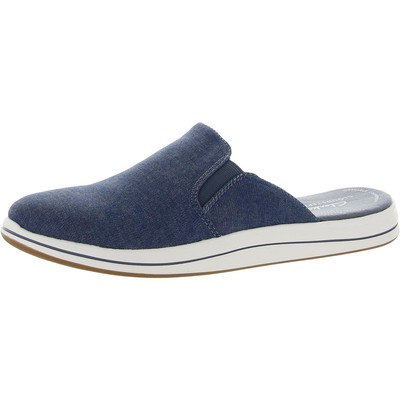 

Женские синие джинсовые туфли без задника Clarks Breeze Shore 9 Medium (B,M) BHFO 2201, Denim blue