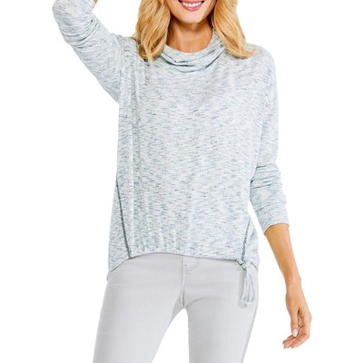 

Женский пуловер с воротником-хомутом и принтом Morning Frost Nic + Zoe BHFO 1631, Neutral mix