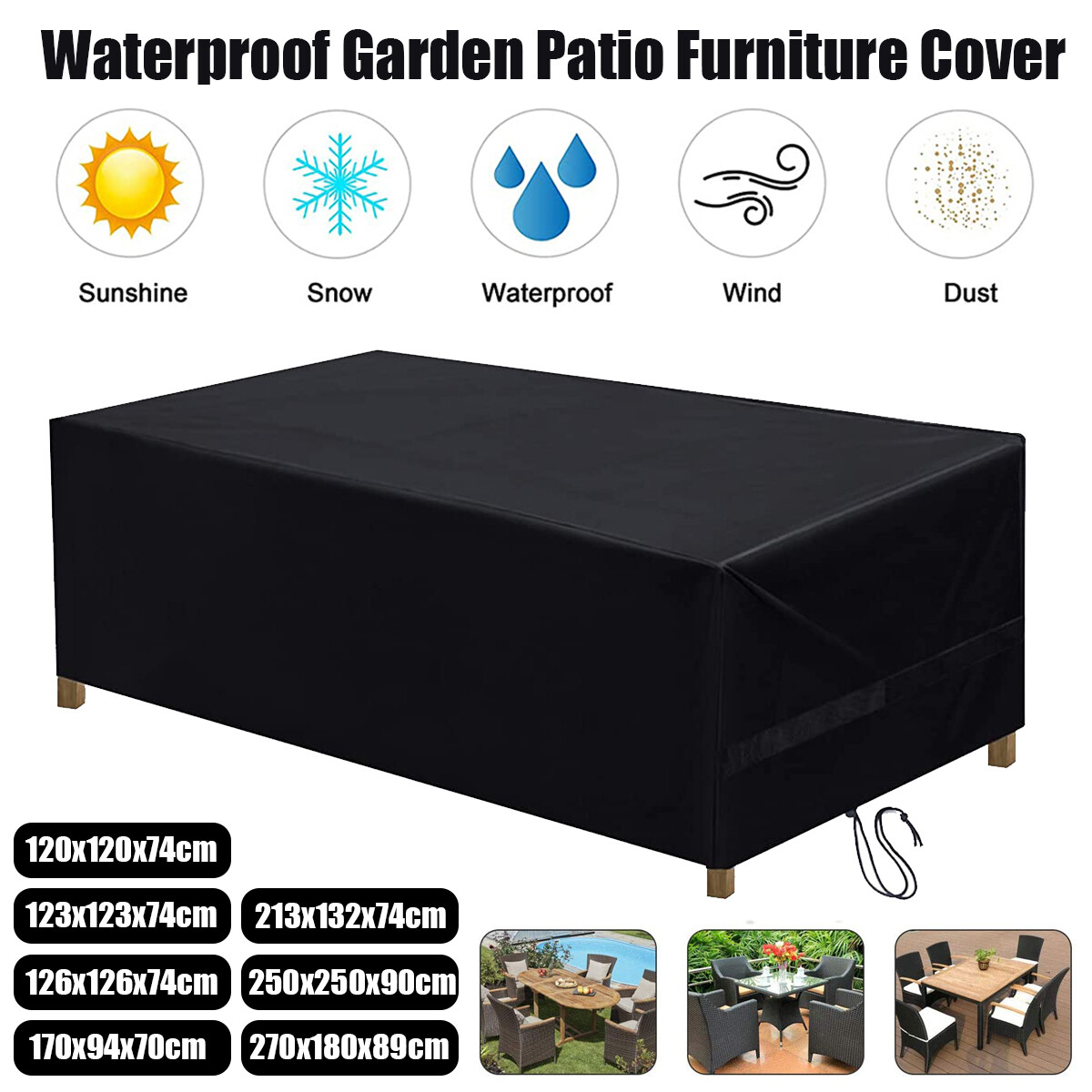 Waterproof For Rattan Table Cube