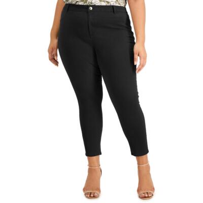 Calvin Klein Womens Black Mid Rise Twill Stretch Slim Jeans Plus 24W BHFO 7042