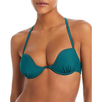 Andrea Iyamah Женский корсетный топ Gura, синий однотонный купальник-бикини, XS BHFO 4397