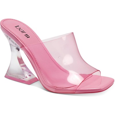 

Женские сандалии без шнуровки Bar III Cherr Pink Slip On Mule Shoes 6 Medium (B,M) BHFO 8587, Pink vinyl