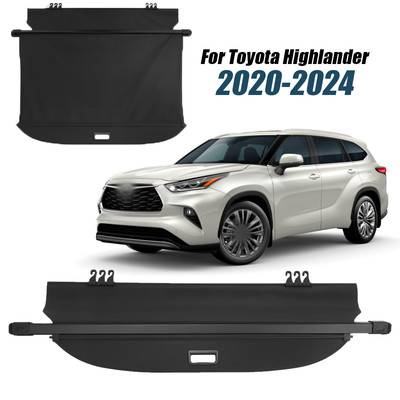 Cargo Cover for Toyota Highlander 2020-2024 No Gap Rear Trunk Security Shade