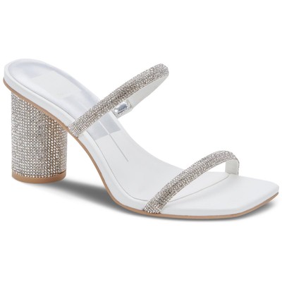 Dolce Vita Womens Noles White Dress Sandals Shoes 8.5 Medium (B,M) BHFO 1635