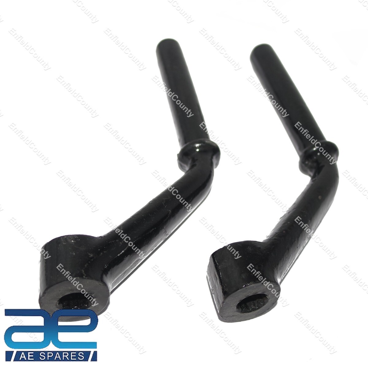 Pair Footrest Arm Kit LH & RH Steel Black For Royal Enfield G Model 