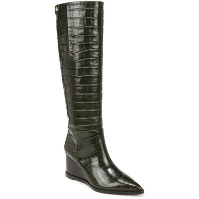 Franco Sarto Womens Estella Green Knee-High Boots Shoes 8 Medium (B,M) BHFO 1697