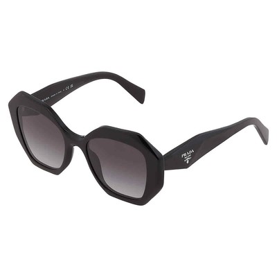 Pre-owned Prada 16ws Sunglasses 1ab5d1 Black 100 Authentic In Gray