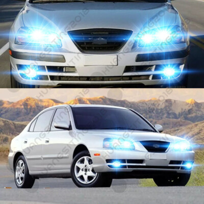 For 2004 2005 2006 Hyundai Elantra - 6PC 8000K LED Headlights Bulbs + Fog Lights