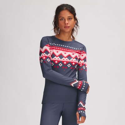 

Легкий базовый слой из полиэстера Stoic — женский темно-синий Fair Isle, Navy fair isle, Stoic