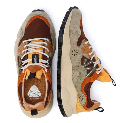 FLOWER MOUNTAIN FLOWER MOUNTAIN YAMANO 3 SUEDE BROWN/GREEN TRAINERS