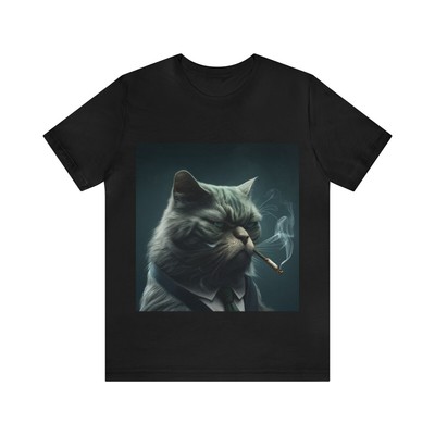 Cat Nip Kingpin T-Shirt - Stylish Feline in a Suave Suit