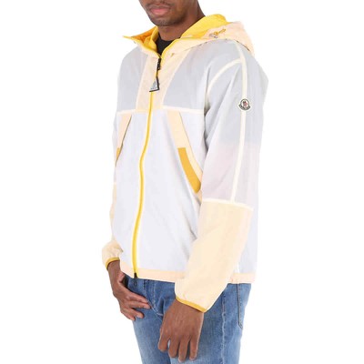 Pre-owned Moncler Men's Doi Jacket Two-tone Hooded Jacket In Yellow