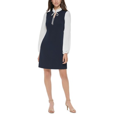 Женское темно-синее мини-платье с завязками на шее от Tommy Hilfiger 14 BHFO 9523