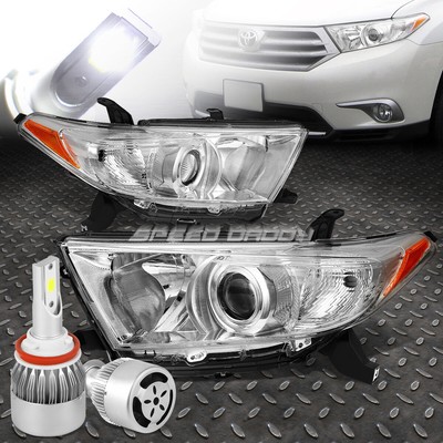 U-HALO ХРОМИРОВАННАЯ ЯНТАРНАЯ ФАРА ПРОЕКТОРА + СВЕТОДИОДНЫЕ ЛАМПЫ 6000K + ВЕНТИЛЯТОР ДЛЯ 11-13 HIGHLANDER