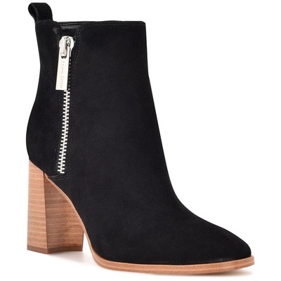 Женские ботильоны из черной замши Nine West Womens Dips Shoes 9 Medium (B,M) BHFO 6759