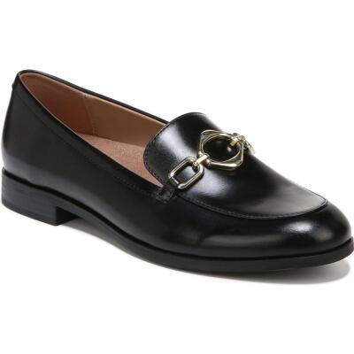 Naturalizer Womens Mya Black Leather Loafers Shoes 8 Wide (C,D,W) BHFO 7087