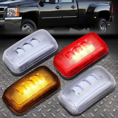 ДЛЯ 15-19 SILVERADO SIERRA 4X С ДВОЙНЫМ БОКОВЫМ КРЫЛОМ СВЕТОДИОДНЫЙ ГАБАРИТНЫЙ ФОНАРЬ КАБИНЫ ПРОЗРАЧНЫЙ