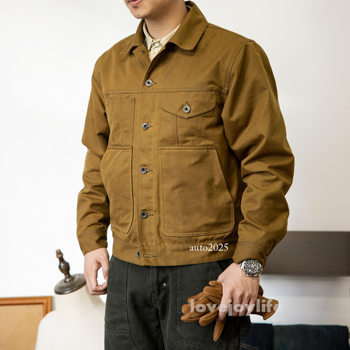 ジャケット・アウター ARGUE NYLON OVER BUTTON DOWN BLOUSON Men's Hooded down jacket in patchy nylon | Black | Diesel