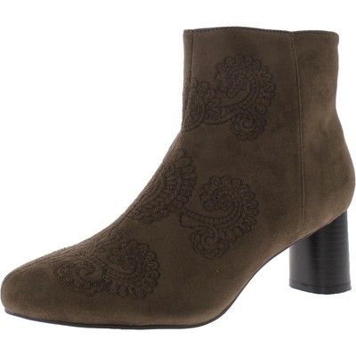 Женские коричневые ботильоны с цветочным принтом AOMO LOVE, размер 10, средний (B, M), BHFO 2915