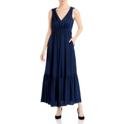 

Kobi Halperin Womens Almita Длинное макси-платье без рукавов с V-образным вырезом BHFO 2139, Deep sea