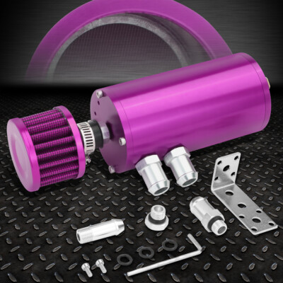 АЛЮМИНИЕВЫЙ РЕЗЕРВУАР ДЛЯ УЛАВЛИВАНИЯ МОТОРНОГО МАСЛА ОБЪЕМОМ 5.5X2.4, ОБЪЕМОМ 140 МЛ + ВОЗДУШНЫЙ ФИЛЬТР ФИОЛЕТОВОГО ЦВЕТА