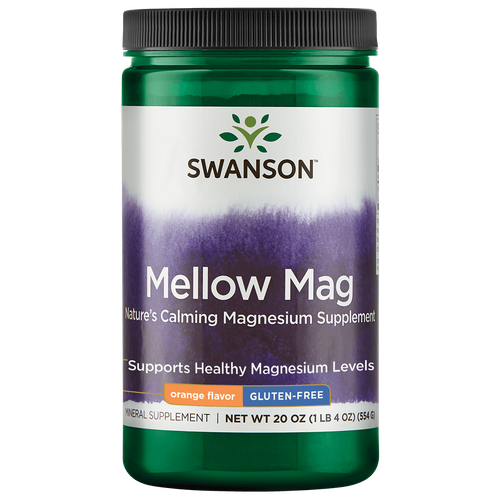 Swanson Mellow Mag Успокаивающий антистрессовый напиток в порошке, апельсин, 20 унций