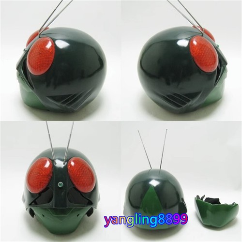 Pre-owned Handmade 1:1 Wearable Kamen Rider Cosplay Helmet Resin Led Model Masked Rider Collect Toy In As Shown