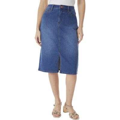 

Джинсовая джинсовая юбка с разрезом спереди Jones New York Lexington  BHFO 3483, Sky wash