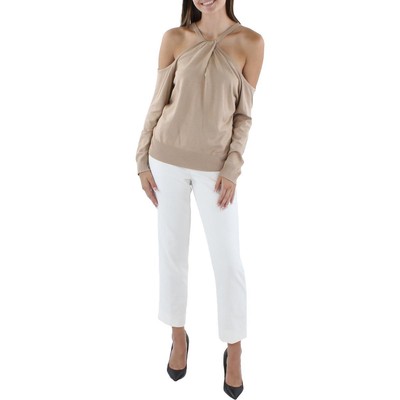 

Guess by Marciano Женская бежевая рубашка-свитер Priya с лямкой на шее  BHFO 1265, Nude sand