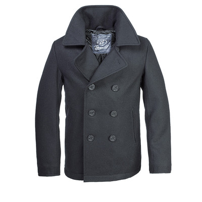 MIL TEC US NAVY PEA COAT TUCH SCHWARZ KN.SCHW. Outdoorjacke MIL TEC US NAVY PEA COAT TUCH SCHWARZ KN.SCHW. Outdoorjacke