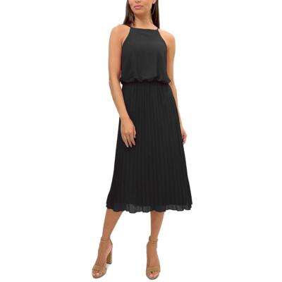 

Женское черное однотонное дневное платье миди без рукавов Sam Edelman  BHFO 5611, Черный