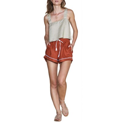 

Sancia Womens Cybranet Зеленая льняная укороченная майка без рукавов  BHFO 7789, Stone