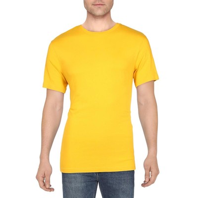 Club Room Mens Yellow Cotton Crewneck Tee T-Shirt L BHFO 1750