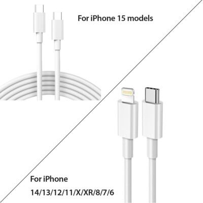 Original USB-C Fast Charger For iPhone 15 14 13 12 11 Pro Max XS 8 Type C Cable