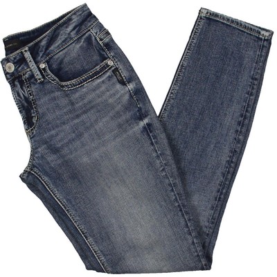 Silver Jeans Co. Женские синие джинсовые джинсы Girlfriend Stretch Slim 27 BHFO 1534