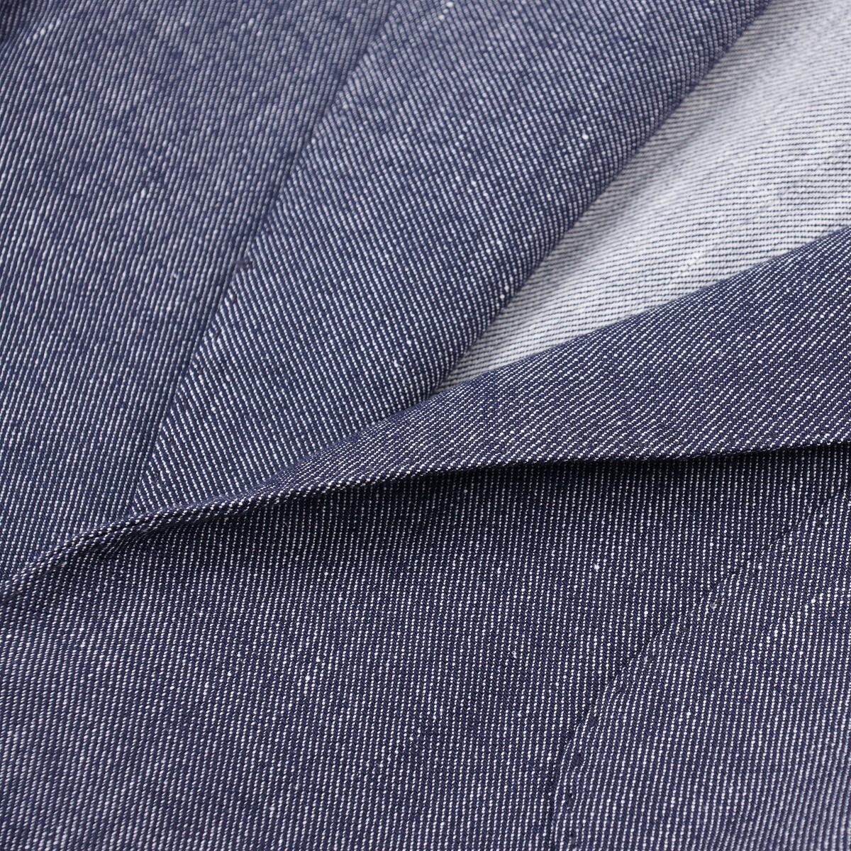 Pre-owned Luigi Borrelli Unlined Chambray Suit With Drawstring Jogger Pants 40r (eu50) In Blue