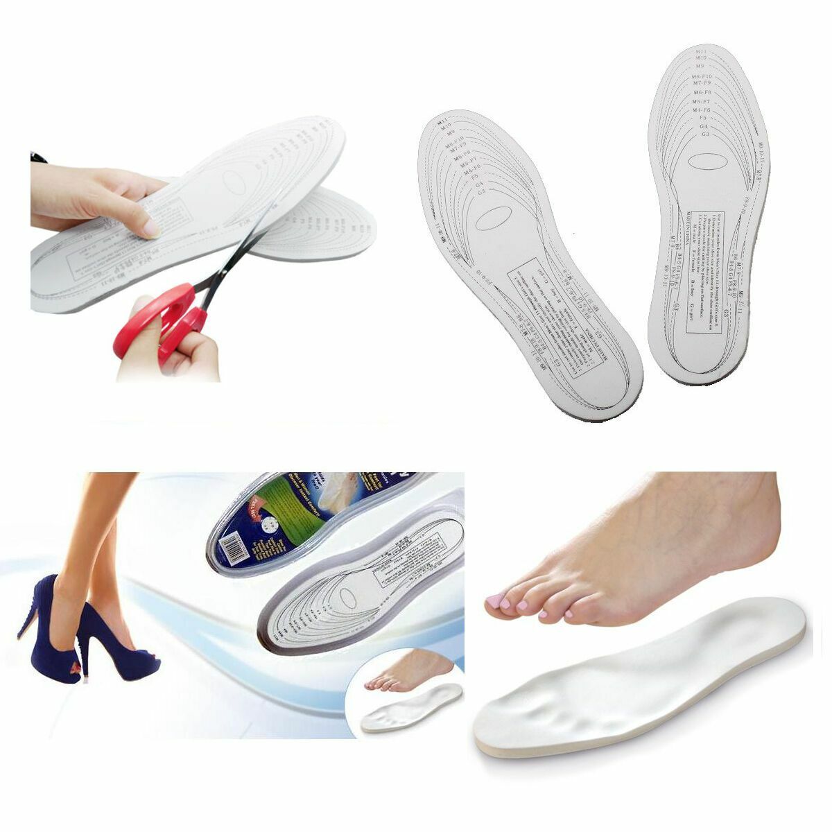 NEW Memory Foam Insoles Orthopaedic Inner Soles Shoes Feet Foot Trainer