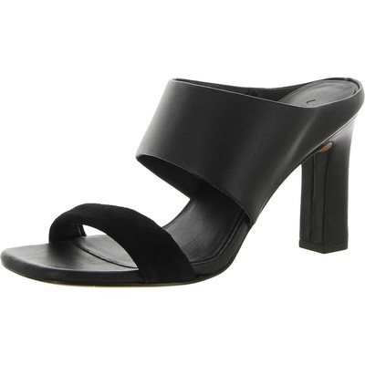 

Vince Womens Quinn Black Leather Open Toe Slip On Slide 8 Medium (B,M) BHFO 5391, Черный