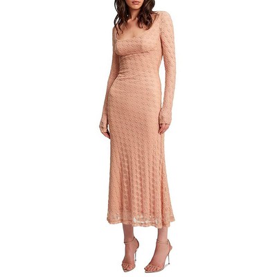 Bardot Womens Adoni Beige Lace Long Scoop Neck Maxi Dress 10 XL BHFO 3047
