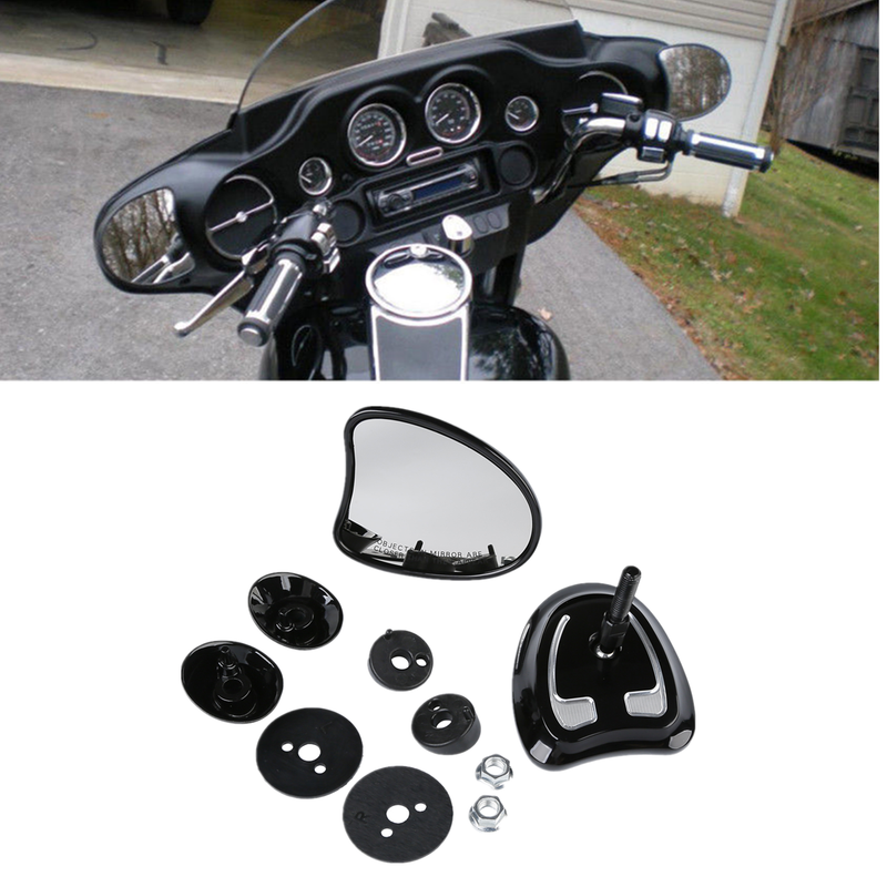 Tapered Fairing Mount Mirrors For Harley Electra Street Tri Glide 2014