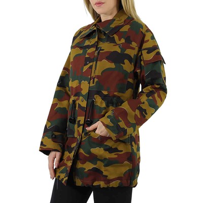 Pre-owned Burberry Ladies Boyfriend Fit Camouflage Print Jacket In Multicolor
