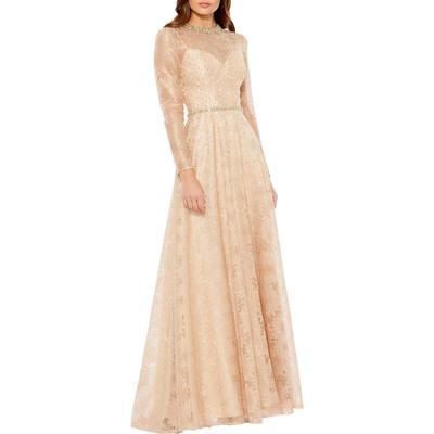 

Женское розовое кружевное вечернее платье макси Mac Duggal  BHFO 4345, Rose