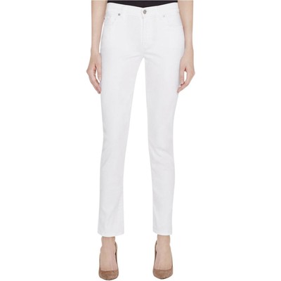

Женские белые зауженные джинсы-сигареты 7 For All Mankind  BHFO 3351, Белый