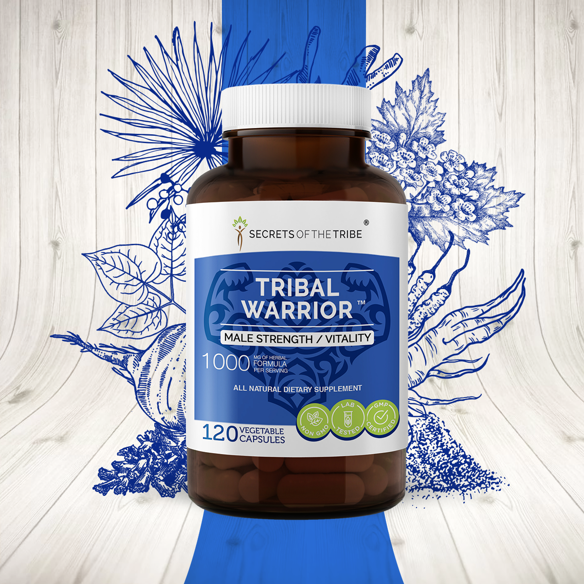 Secrets Of The Tribe Tribal Warrior Capsules, 500 mg