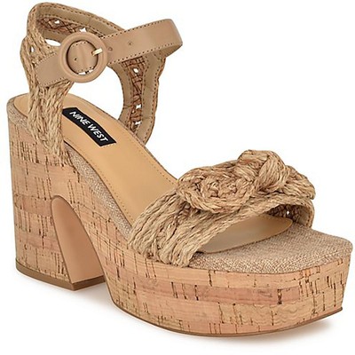Nine West Womens Tan с регулируемым квадратным носком и блочным каблуком 9 Средний (B, M) BHFO 4065