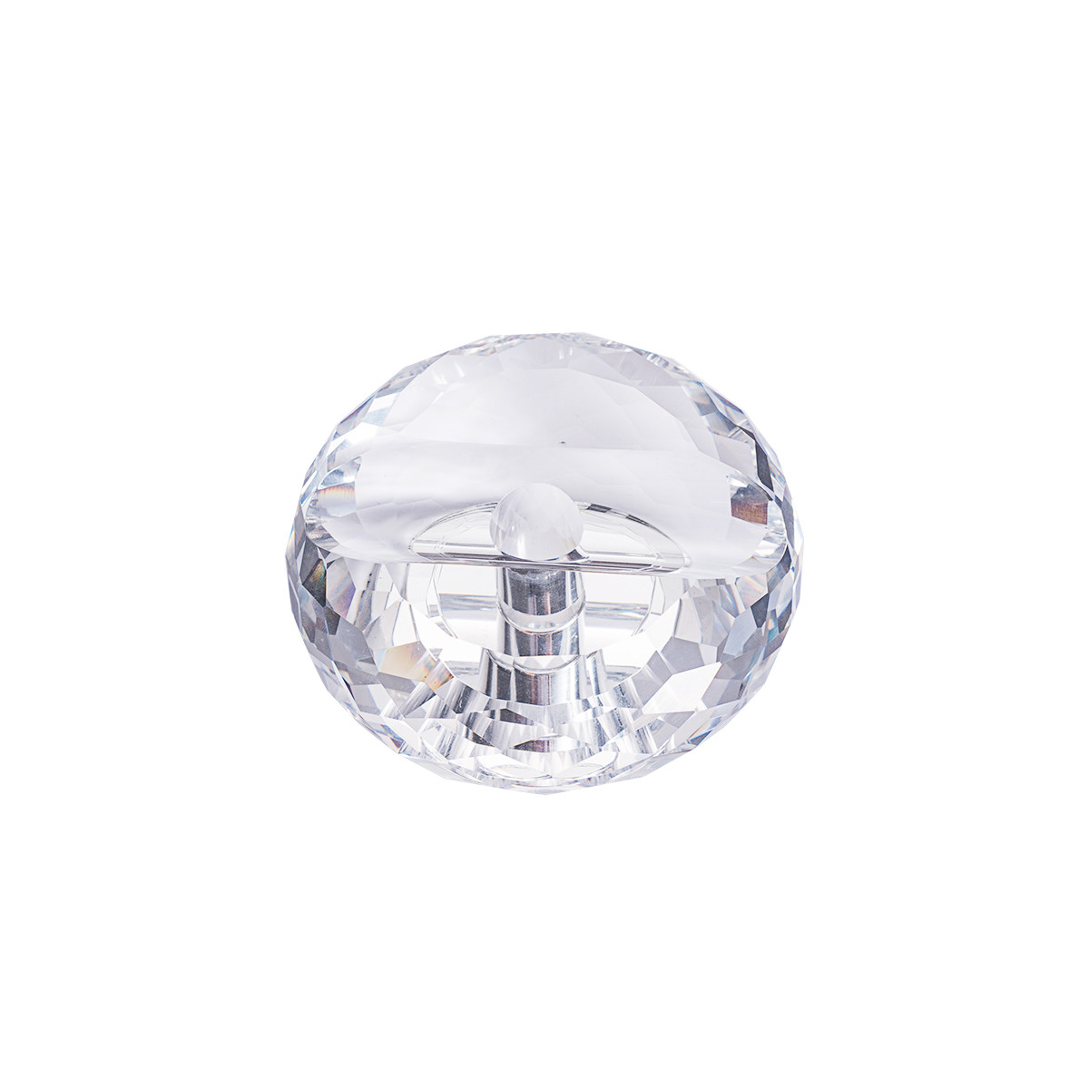 Glass Crystal Round Pen Pencil Holder Paperweight for Office Desk Student Gift