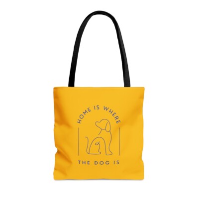 Tote Bag (AOP) - Home is where the DOG is