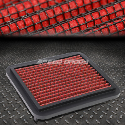 ДЛЯ 01-03 TOYOTA PRIUS КРАСНАЯ МНОГОРАЗОВАЯ/МОЮЩАЯСЯ ВСТАВНАЯ ПАНЕЛЬ ВОЗДУШНОГО ФИЛЬТРА