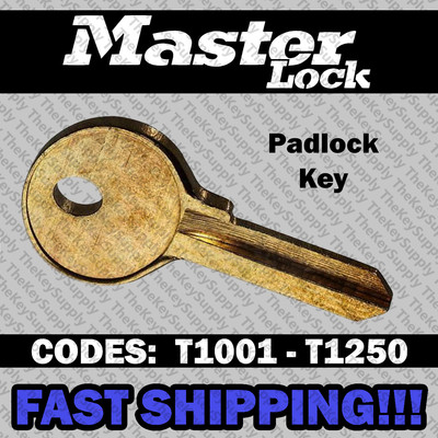 Master Lock USN Padlock Replacement Key Cut to Code T1001 - T1250
